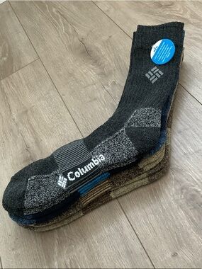 Columbia Men's Crew 4 Sock Pack - Black, Blue, Tan, Brown